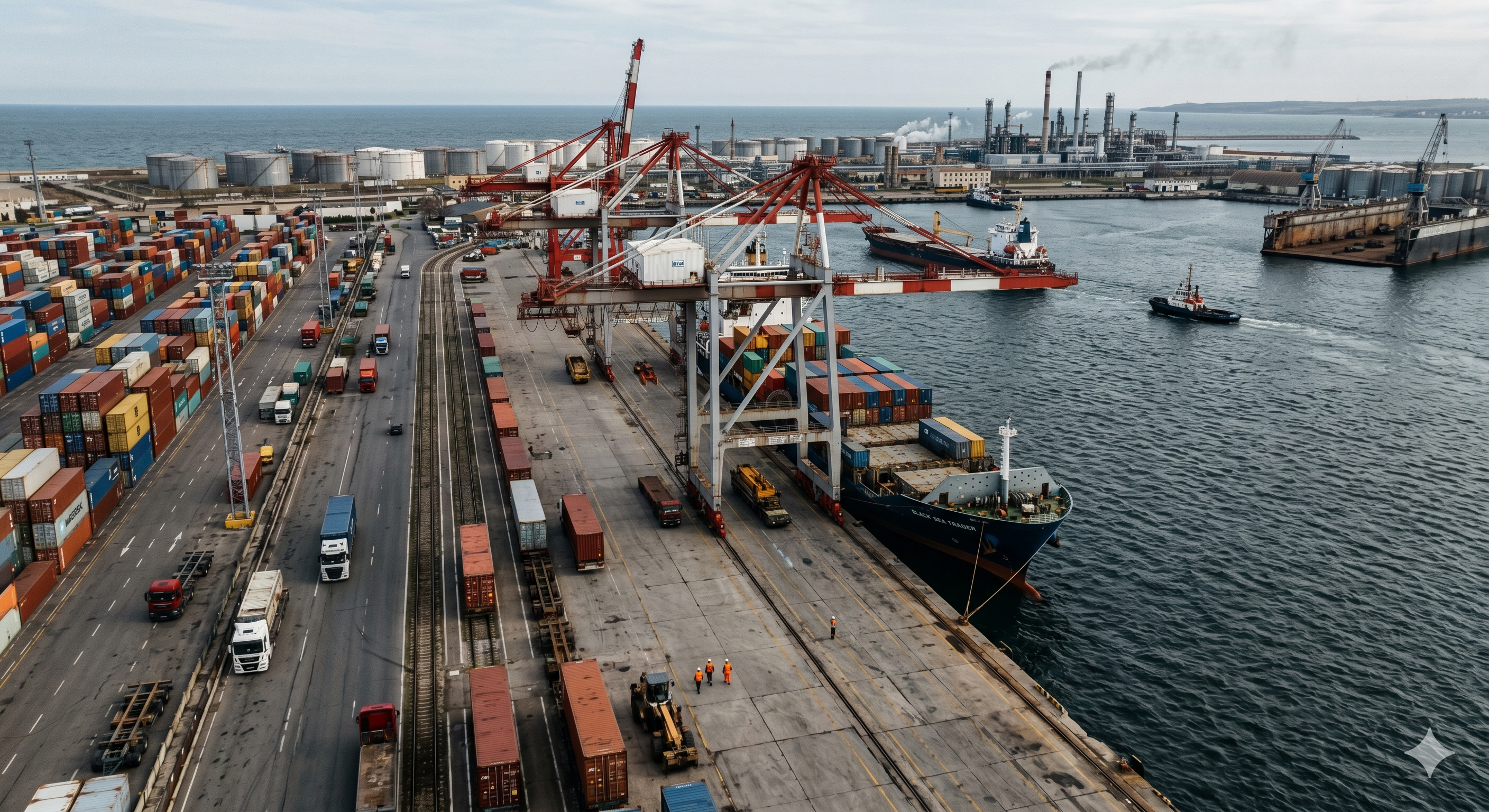 Black Sea working coast and port infrastructure