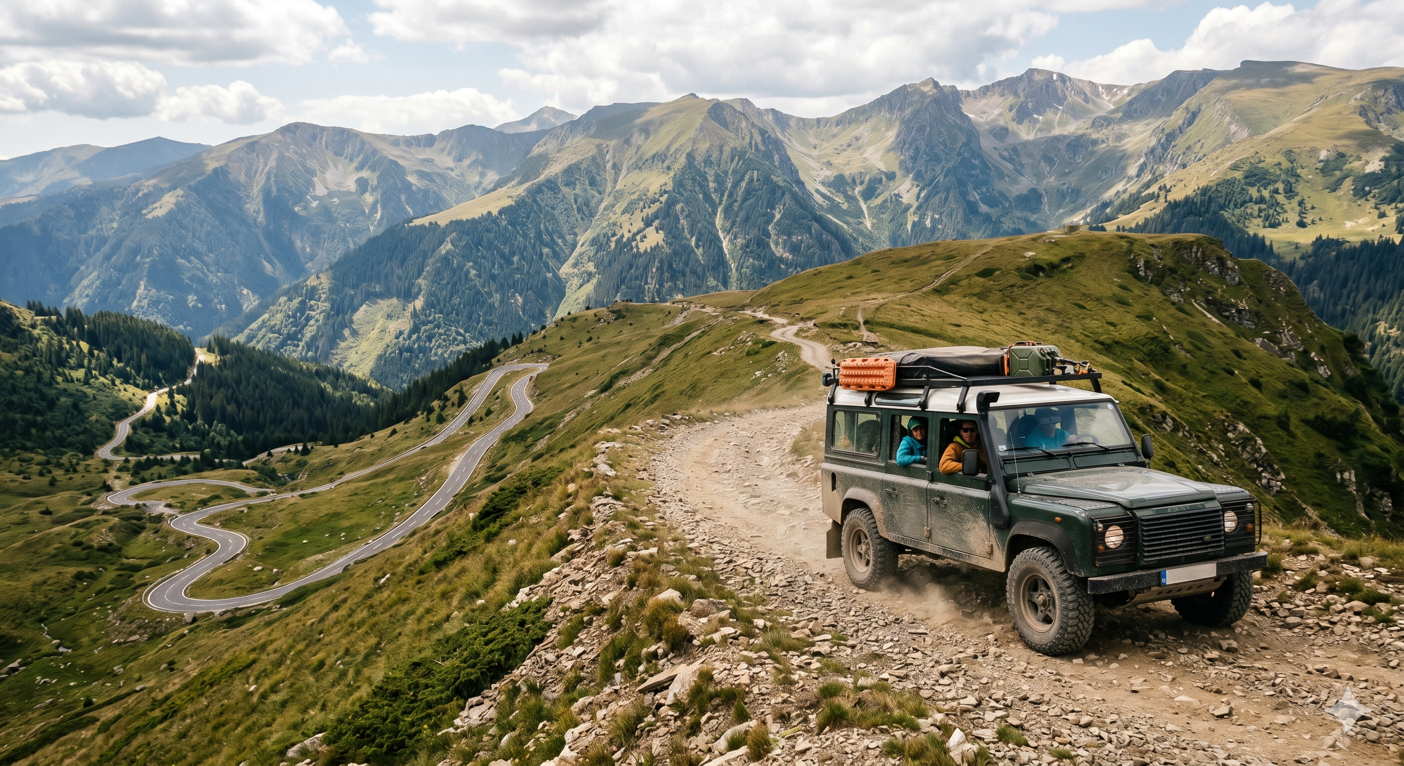 Offroad drive along the Transalpina